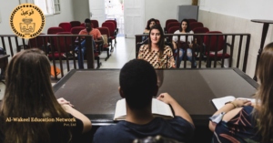 Law students participating in a moot court competition at a prestigious Pakistani law school. 